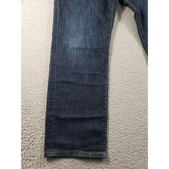 Lucky Brand Jeans Men's 34x30 Blue Denim 221 Original Straight Cotton Stretch - Picture 2 of 16